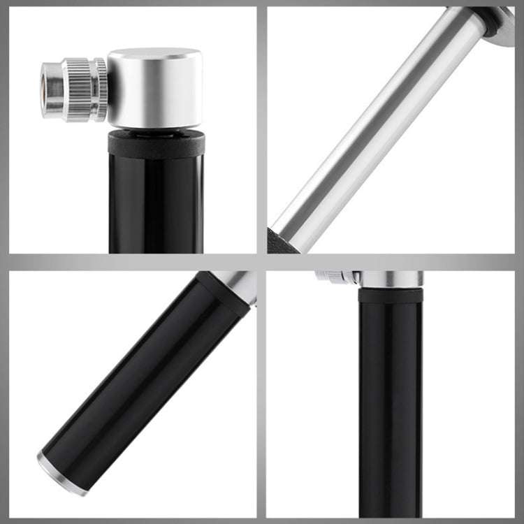 Manual Mini Portable Bicycle Aluminum Alloy Pump + Plastic glue-free tire patch + Tire lever (Black)