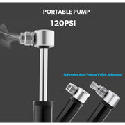 Manual Mini Portable Bicycle Aluminum Alloy Pump + Plastic glue-free tire patch + Tire lever (Red)
