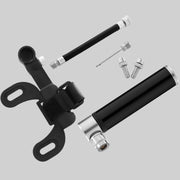Manual Mini Portable Bicycle Aluminum Alloy Pump + Plastic glue-free tire patch + Tire lever (Red)