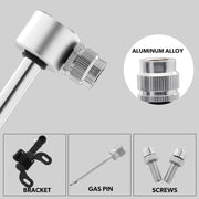 Manual Mini Portable Bicycle Aluminum Alloy Pump + Plastic glue-free tire patch + Tire lever (Red)
