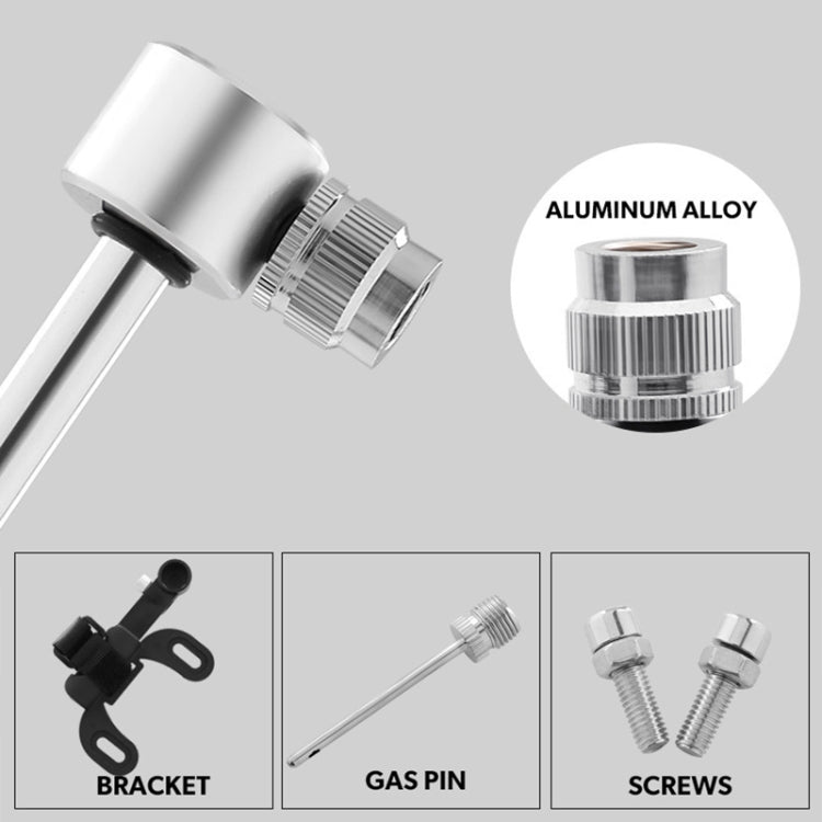 Manual Mini Portable Bicycle Aluminum Alloy Pump + Plastic glue-free tire patch + Tire lever (Red)