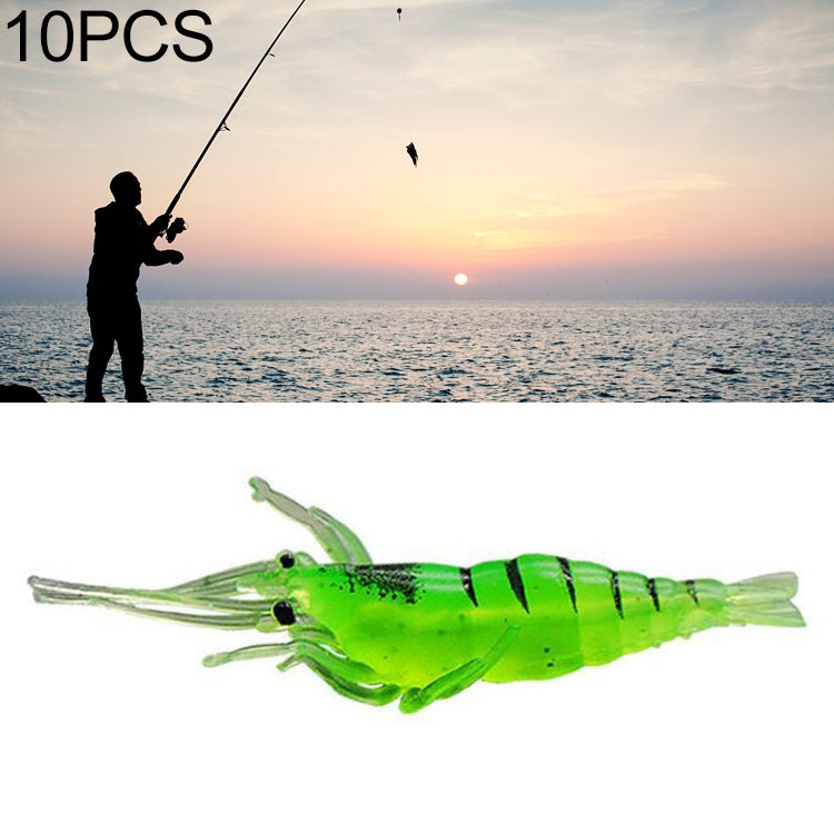 10 PCS 4cm Fishing Soft Bait Lures Popper Poper Baits (Green)