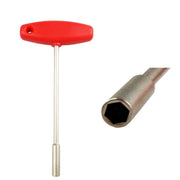 BIKERSAY BT031B T-shaped Socket MTB Road Bike Built-in Tool Steel Concealed Spoke Cap Wrench(5.5mm Hexagon Socket)