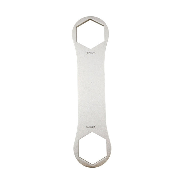 BIKERSAY BT050D Multifunctional Stainless Steel Bicycle Fork Wrench Double Head Spanner