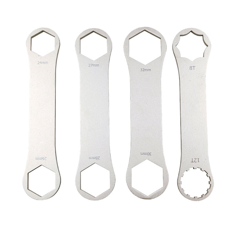 BIKERSAY BT050C Multifunctional Stainless Steel Bicycle Fork Wrench Double Head Spanner