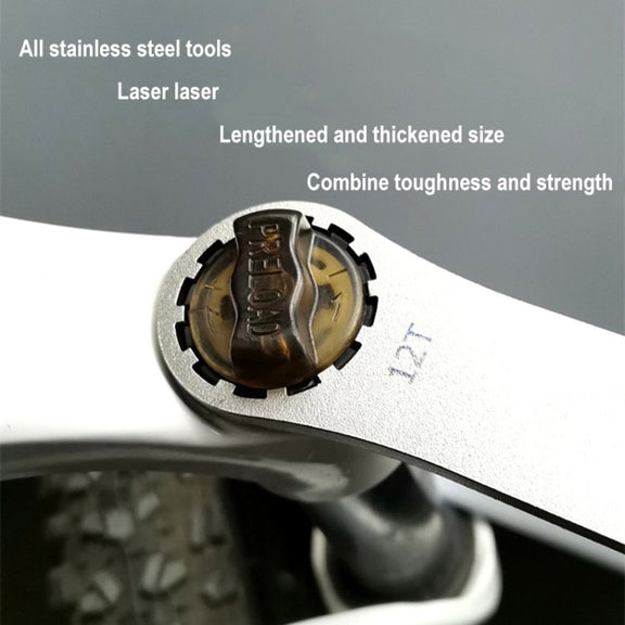 BIKERSAY BT050B Multifunctional Stainless Steel Bicycle Fork Wrench Double Head Spanner