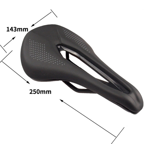 BIKERSAY SZ001 Bicycle PU Leather Saddle Seat (Black)