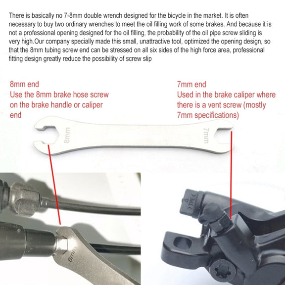 BIKERSAY BT049 Bike Oil Disc Brake Screw Wrench 7 / 8mm