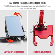 BIKERSAY MP008 Bike Motorcycle Aluminum Alloy Phone Holder Handlebar Clips (Red)