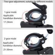 Rotatable PVC Motorcycle Bicycle Handlebar Mount Mobile Phone Holder (Black)