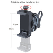 Rotatable PVC Motorcycle Bicycle Handlebar Mount Mobile Phone Holder (Black)