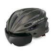 GUB K80 Plus Bike Helmet With Visor And Goggles(Titanium Color) - Protective Helmet & Masks by GUB | Online Shopping South Africa | PMC TechLife | Buy Now Pay Later Mobicred
