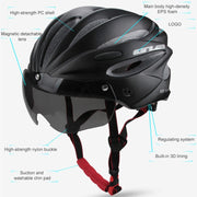 GUB K80 Plus Bike Helmet With Visor And Goggles(Gradient Blue)