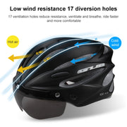 GUB K80 Plus Bike Helmet With Visor And Goggles(Gradient Blue)