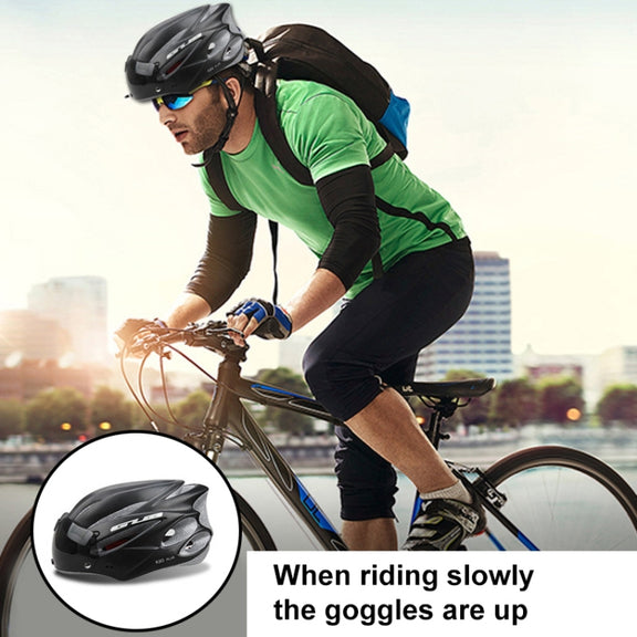 GUB K80 Plus Bike Helmet With Visor And Goggles(Gradient Purple)