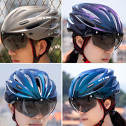GUB K80 Plus Bike Helmet With Visor And Goggles(Gradient Purple)