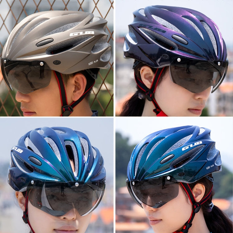 GUB K80 Plus Bike Helmet With Visor And Goggles(Orange)