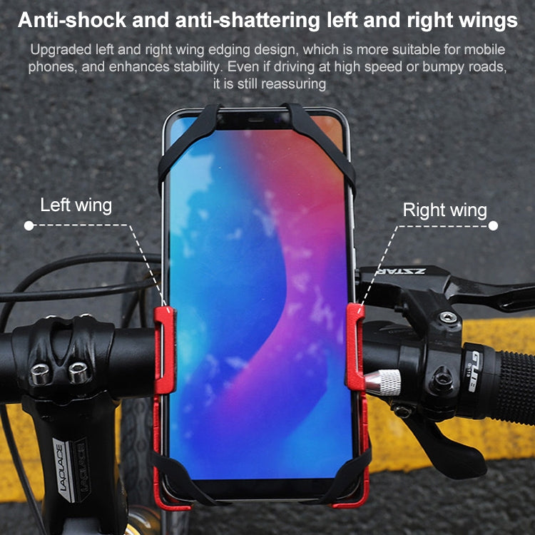 GUB P10 Aluminum Bike Phone Holder(Black Silver)