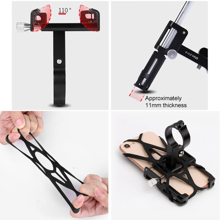 GUB P10 Aluminum Bike Phone Holder(Black Red)
