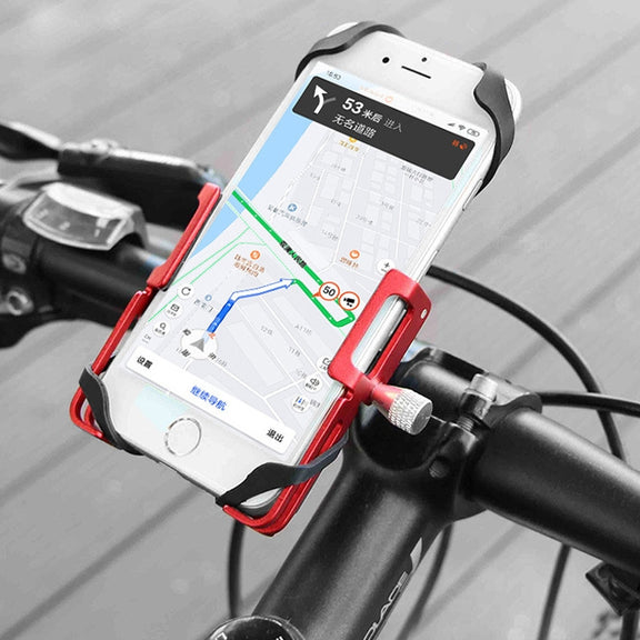 GUB P10 Aluminum Bike Phone Holder(Black Red)