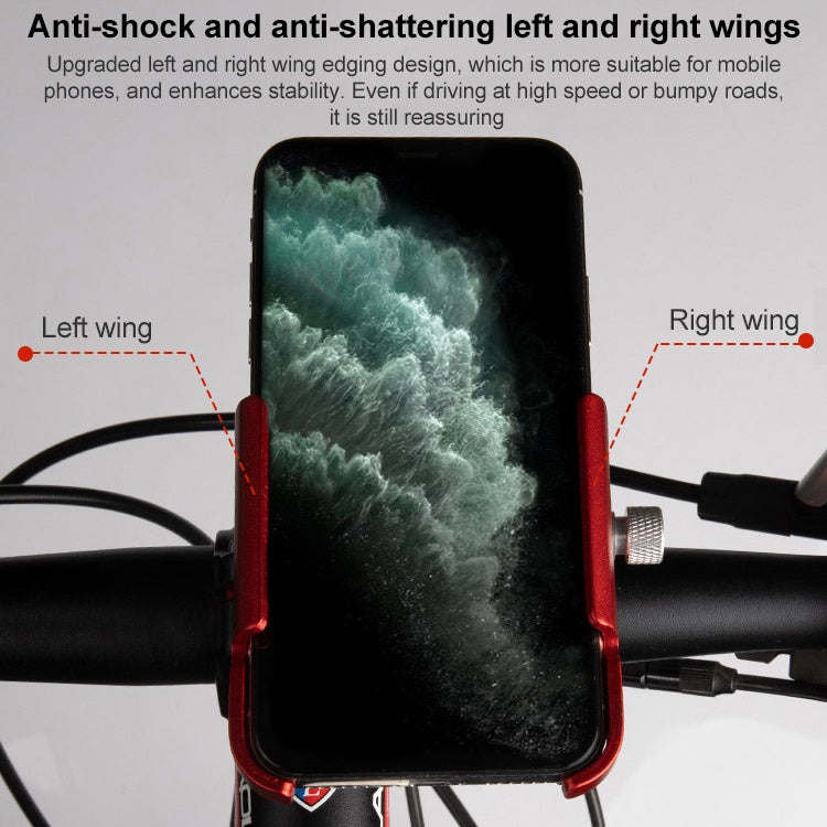 GUB P30 Aluminum Bike Phone Holder(Titanium Color)