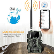 HC801M 2G GSM Water-resistant IP66 IR Night Vision Security Hunting Trail Camera, 120 Degree PIR Angle