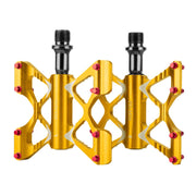 PROMEND PD-M56 1 Pair Mountain Bicycle Aluminum Alloy 3-Bearings Pedals (Gold)