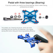PROMEND PD-M56 1 Pair Mountain Bicycle Aluminum Alloy 3-Bearings Pedals (Black)