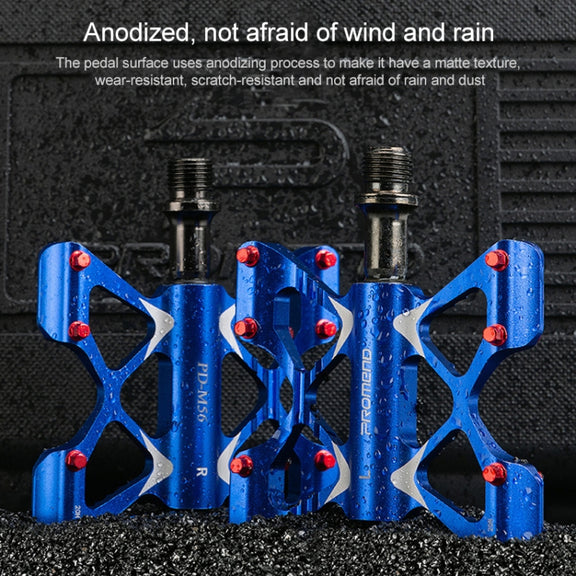 PROMEND PD-M56 1 Pair Mountain Bicycle Aluminum Alloy 3-Bearings Pedals (Grey)