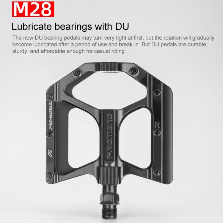 PROMEND PD-M28 1 Pair Bicycle Aluminum Alloy DU Bearings Pedals