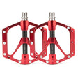 PROMEND PD-M82-TI 1 Pair Mountain Bicycle Titanium Alloy Shaft 3-Bearings Wide Pedals (Red) - free shipping - PMc TechLife - Order now!