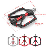 PROMEND PD-M82-TI 1 Pair Mountain Bicycle Titanium Alloy Shaft 3-Bearings Wide Pedals (Silver)
