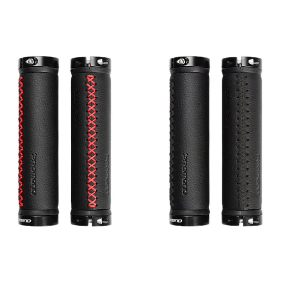 PROMEND GR-501 1 Pair Microfiber Leather Mountain Bicycle Grips Cover(Black Red)