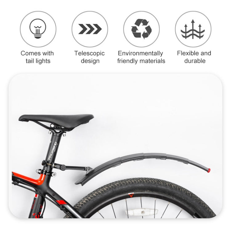 PROMEND NB-28370 1 Pair Bicycle Quick Release Plastic Retractable Mudguard