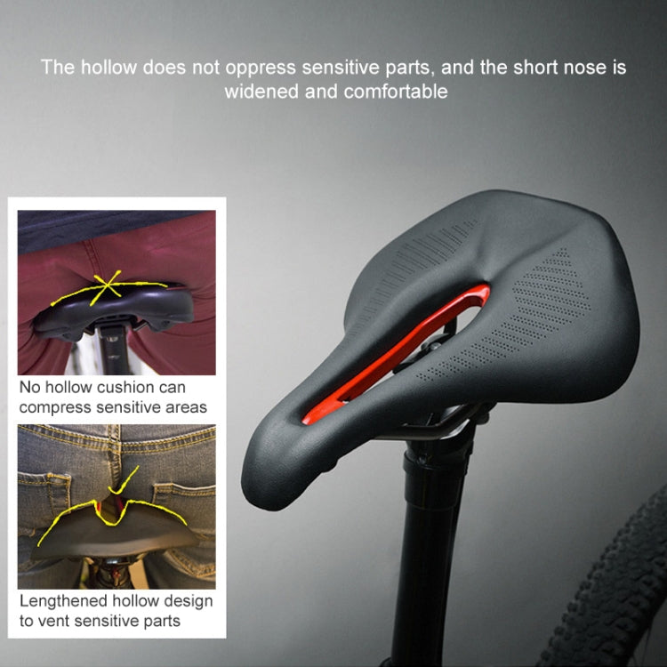 PROMEND SD-576 Nylon Fiber Triathlon Bicycle Saddle (Black Red)