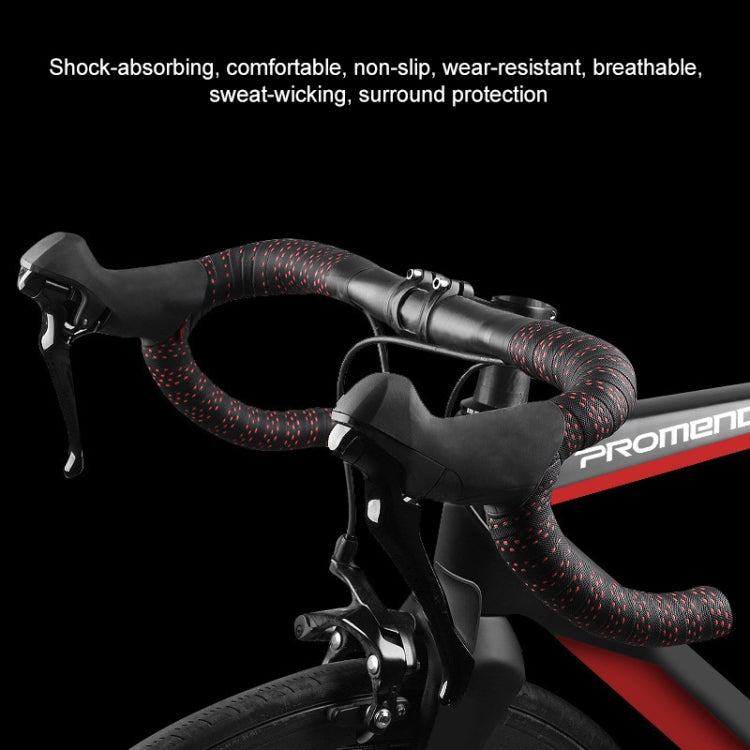 PROMEND GR-082 1 Pair Two-color Antiskid Bicycle Grips Tape (Black White)