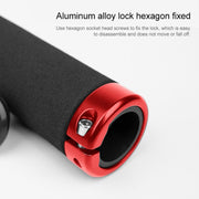 PROMEND GR-513 1 Pair Bicycle Antiskid Sweat-absorbing Sponge Grips Cover (Black Red)