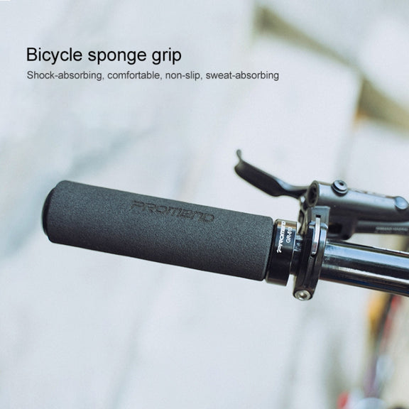 PROMEND GR-513 1 Pair Bicycle Antiskid Sweat-absorbing Sponge Grips Cover (Black Red)