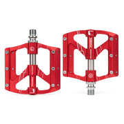 PROMEND PD-M88 1 Pair Mountain Bicycle Aluminum Alloy 3-Bearings Pedals (Red)