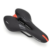 PROMEND SD-567 Hollow Breathable Silicone Racing Bicycle Saddle(Black Red)