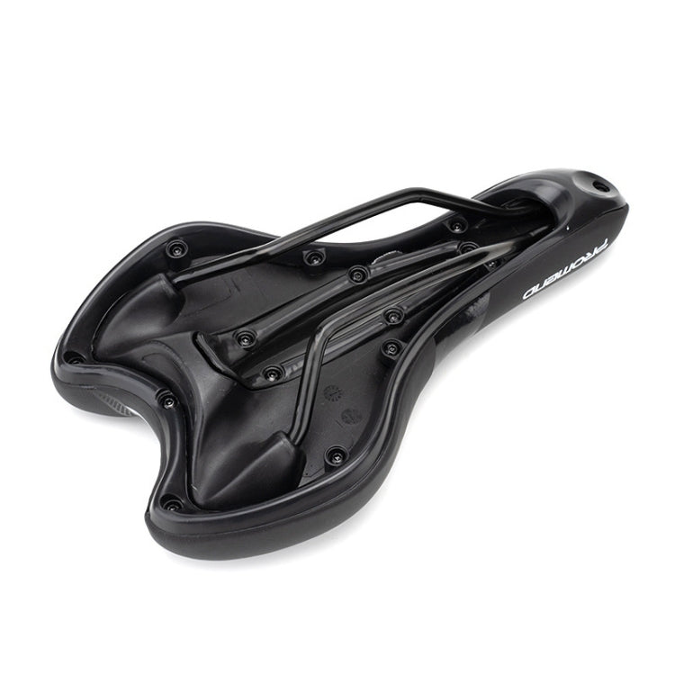 PROMEND SD-567 Hollow Breathable Silicone Racing Bicycle Saddle(Black Red)