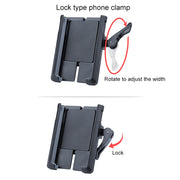 Rotatable PVC Motorcycle Bicycle Handlebar Mount Mobile Phone Holder (Black)