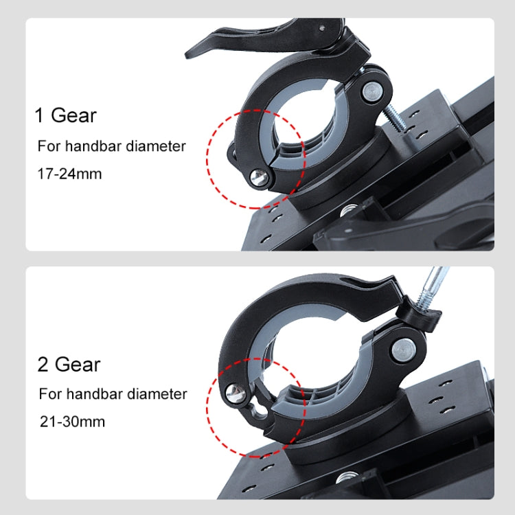 Rotatable PVC Motorcycle Bicycle Handlebar Mount Mobile Phone Holder (Black)