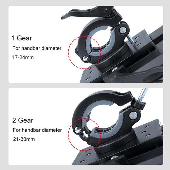 Rotatable PVC Motorcycle Bicycle Handlebar Mount Mobile Phone Holder (Black)