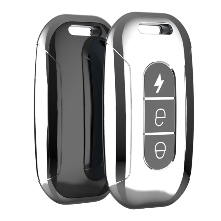 Electric Vehicle Key Electroplated TPU Case For AIMA C (Black)