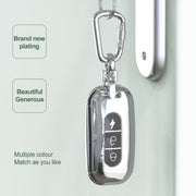 Electric Vehicle Key Electroplated TPU Case For AIMA C (Blue)