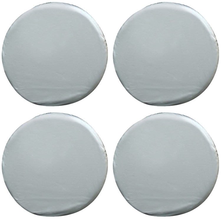 4PCS 210D Oxford Cloth RV Caravan Tire Dustproof and Water-resistant Cover For 27-29 inch (Silver)