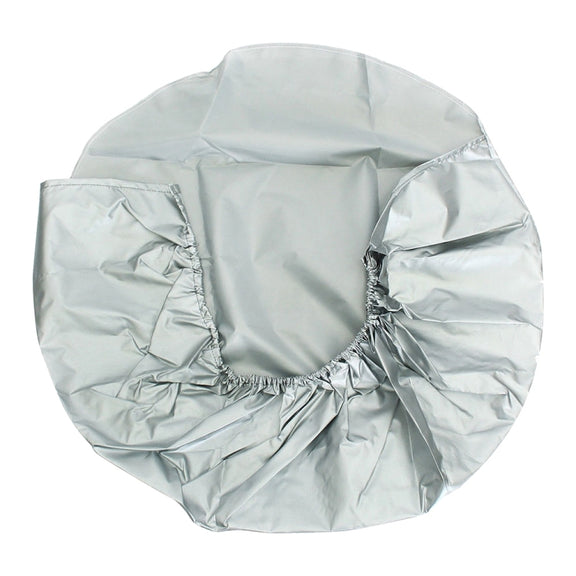 4PCS 210D Oxford Cloth RV Caravan Tire Dustproof and Water-resistant Cover For 27-29 inch (Silver)