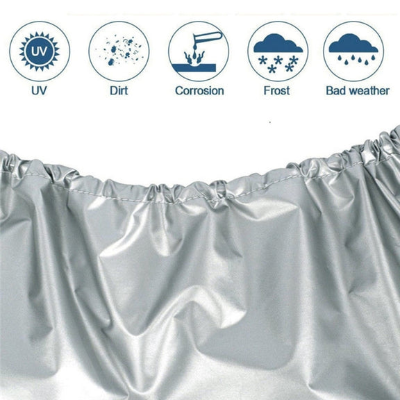 4PCS 210D Oxford Cloth RV Caravan Tire Dustproof and Water-resistant Cover For 27-29 inch (Silver)