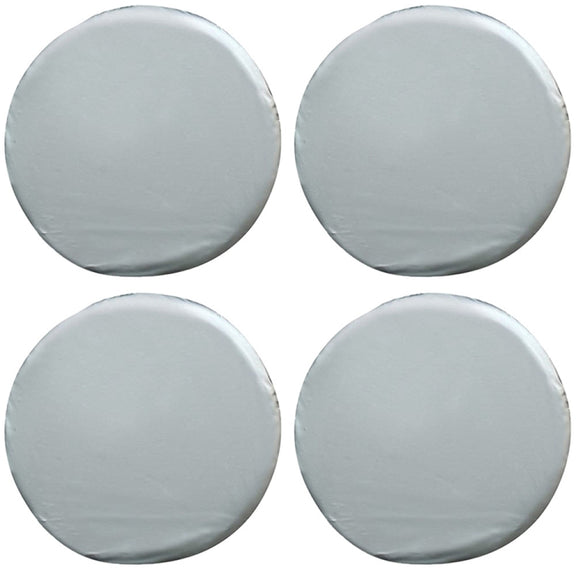 4PCS 210D Oxford Cloth RV Caravan Tire Dustproof and Water-resistant Cover For 27-29 inch (Silver)